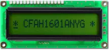 Low Power Reflective 16x1 LCD CFAH1601A-NYG-JT Low Power Reflective 16x1 LCD CFAH1601A-NYG-JT