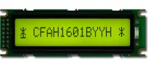 Small 16x1 Character Sunlight Readable LCD CFAH1601B-YYH-ET Small 16x1 Character Sunlight Readable LCD CFAH1601B-YYH-ET