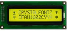 Sunlight Readable Yellow 16x2 Character LCD CFAH1602C-YYH-JTV Sunlight Readable Yellow 16x2 Character LCD CFAH1602C-YYH-JTV
