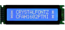 16x2 Character White on Blue LCD CFAH1602P-TMI-ET