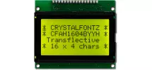 Transflective 16x4 Character LCD CFAH1604B-YYH-ET