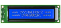 20x2 Character LCD White on Blue CFAH2002A1-TMI-JT