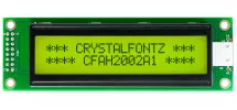20x2 Dark on Yellow Character LCD (3.3v) CFAH2002A1-YYH-JTV