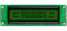 Green 20x2 Standard Character LCD CFAH2002A-NYG-JT Green 20x2 Standard Character LCD CFAH2002A-NYG-JT