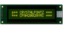 20x2 Character LCD Yellow on Green CFAH2002A-YMI-JTV