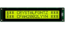 Sunlight Readable 20x2 Character LCD CFAH2002L-YYH-ET