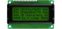 20x4 Character Dark on Green LCD CFAH2004D-YYH-ET