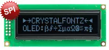 SPI 16x2 White Character OLED CFAL1602C-PW
