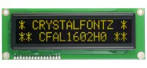 16x2 Character Yellow on Black OLED Display CFAL1602H0-Y