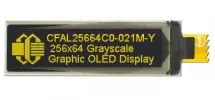 256x64 Yellow Monochrome OLED CFAL25664C0-021M-Y