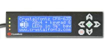 20x4 USB LCD Display in Steel Enclosure White Text on Blue XES635BK-TML-KU
