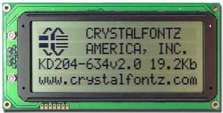 20x4 SPI Character LCD (CFA634-NFA-KS)