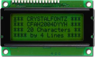 20x4 Character Dark on Green LCD (CFAH2004D-YYH-ET)