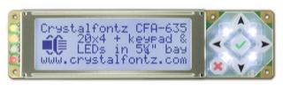 4x20 Character LCD with Keypad (CFA635-TFK-KU2)