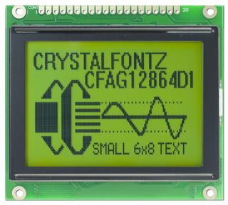 128x64 Sunlight Readable Graphic LCD (CFAG12864D1-YYH-TZ)