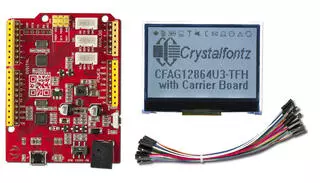 128x64 Transflective Backlit LCD Development Kit