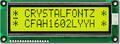 Transflective Yellow 16x2 Character LCD