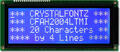 20x4 Character LCD White on Blue