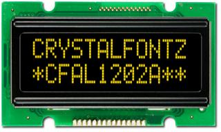 12x2  Parallel Character OLED (CFAL1202A-Y)