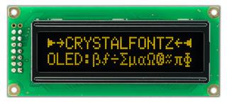 16x2 Yellow Sunlight Readable Character OLED (CFAL1602C-YT)