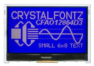 [EOL] White on Blue 128x64 Graphic LCD (CFAO12864D3-TMI)