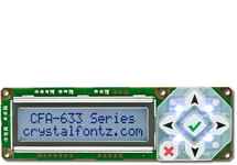 16x2 RS232 Character LCD CFA633-TFH-KS 16x2 RS232 Character LCD CFA633-TFH-KS