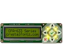 16x2 RS232 Character LCD CFA633-YYH-KS 16x2 RS232 Character LCD CFA633-YYH-KS