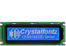 Blue on white 144x32 Graphic LCD CFAG14432D-TMI-TT Blue on white 144x32 Graphic LCD CFAG14432D-TMI-TT