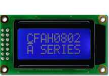 White on Blue 8x2 Character LCD CFAH0802A-TMI-JT White on Blue 8x2 Character LCD CFAH0802A-TMI-JT