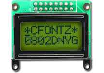 Sunlight Readable 8x2 Character LCD CFAH0802D-NYG-JP Sunlight Readable 8x2 Character LCD CFAH0802D-NYG-JP