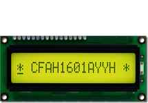 16x1 Sunlight Readable Character LCD CFAH1601A-YYH-JT 16x1 Sunlight Readable Character LCD CFAH1601A-YYH-JT