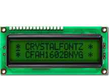 16x2 Sunlight Readable Character LCD CFAH1602B-NYG-JT 16x2 Sunlight Readable Character LCD CFAH1602B-NYG-JT