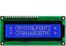 16x2 White on Blue Character LCD CFAH1602B-TMI-JT 16x2 White on Blue Character LCD CFAH1602B-TMI-JT