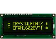 16x2 Yellow on Dark Character LCD CFAH1602B-YTI-JT 16x2 Yellow on Dark Character LCD CFAH1602B-YTI-JT