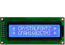 White on Blue 16x2 Character LCD CFAH1602C-TMI-JT White on Blue 16x2 Character LCD CFAH1602C-TMI-JT