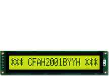 20x1 Parallel Character LCD CFAH2001B-YYH-ET 20x1 Parallel Character LCD CFAH2001B-YYH-ET