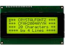 20x4 Parallel Character LCD CFAH2004A-YYH-JT 20x4 Parallel Character LCD CFAH2004A-YYH-JT