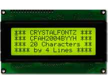 20x4 Parallel Character LCD CFAH2004B-YYH-ET 20x4 Parallel Character LCD CFAH2004B-YYH-ET