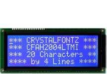 20x4 Parallel Character LCD CFAH2004L-TMI-JT 20x4 Parallel Character LCD CFAH2004L-TMI-JT