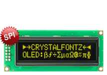 SPI 16x2 Yellow Character OLED CFAL1602C-PY SPI 16x2 Yellow Character OLED CFAL1602C-PY