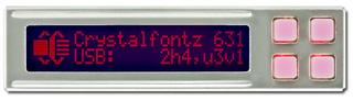 20x2 Character Display with Keypad (CFA631-RMF-KU34)