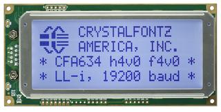 20x4 Logic Level Inverted Serial Character LCD (CFA634-TFH-KN)