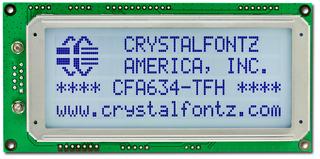 20x4 Logic Level Inverted Serial Character LCD (CFA634-TFH-KN)