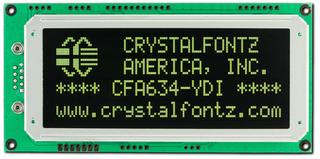20x4 I2C Character LCD (CFA634-YDI-KC)