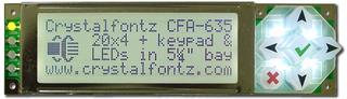 20x4 USB LCD with SCAB and WR-USB-Y33 (CFA635-TFE-KU290)