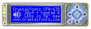 Blue 20x4 Character RS232 LCD (CFA635-TML-KS)