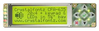 Yellow 20x4 Character RS232 LCD (CFA635-YYK-KS)