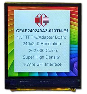 1.3" 240x240 Full-Color LCD Display with Adapter Board (CFAF240240A3-013TN-E1)