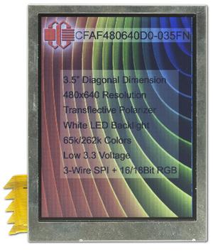 3.5 Inch Sunlight Readable TFT LCD Display (CFAF480640D0-035FN)