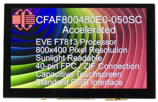 800x480 TFT with Graphic Accelerator Board (CFAF800480E0-050SC-A1-1)